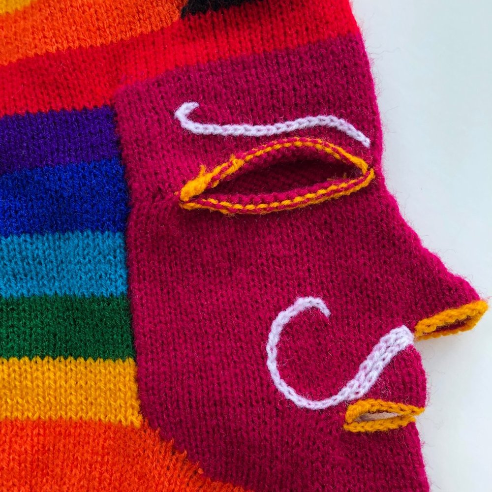 Peruvian Rainbow Devil Balaclava / Ski Mask - Picture 12 of 14